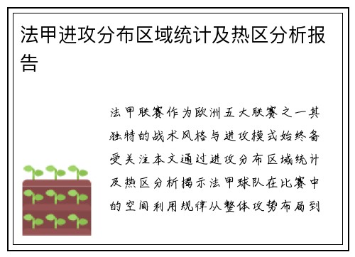 法甲进攻分布区域统计及热区分析报告